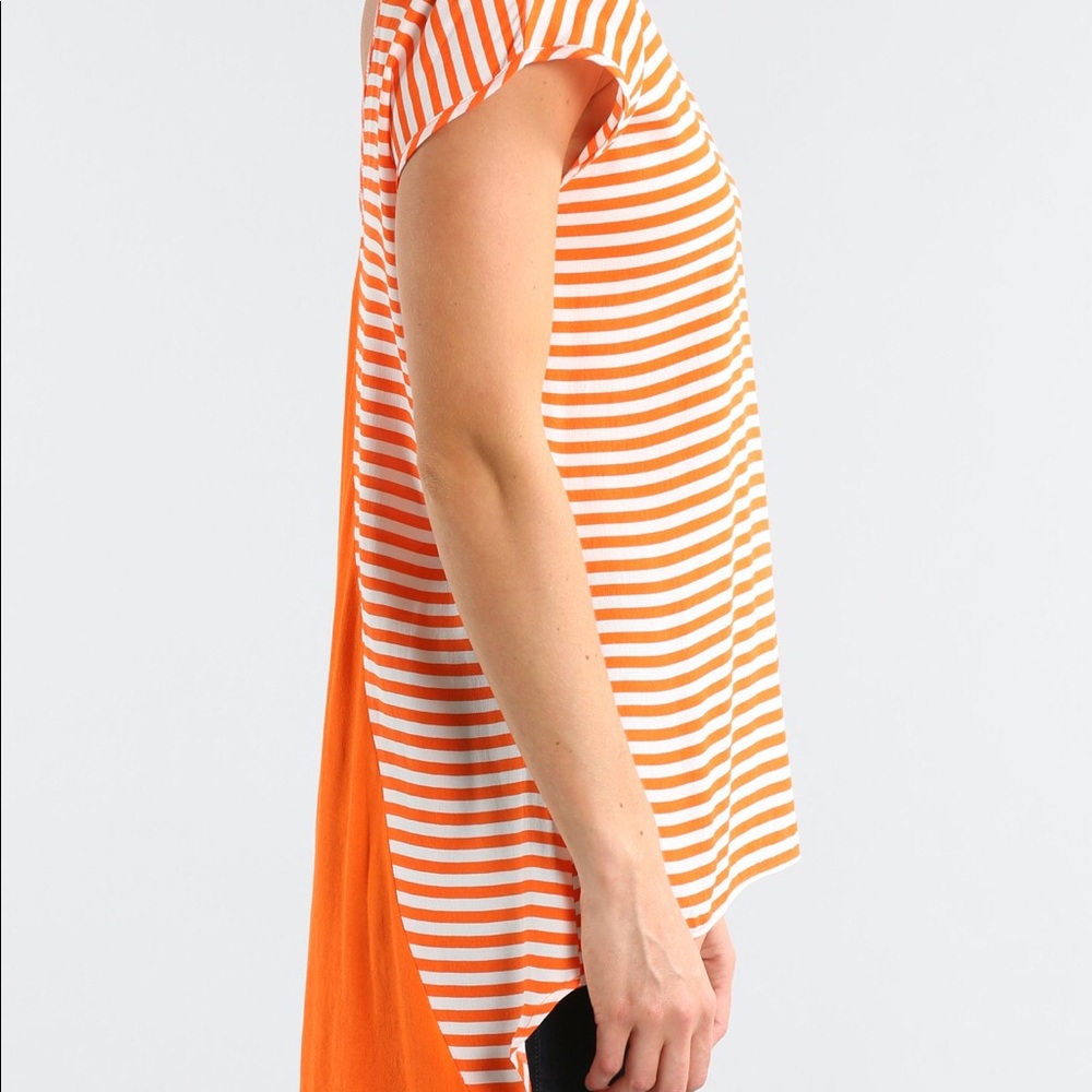 Rusty Vermillion striped top